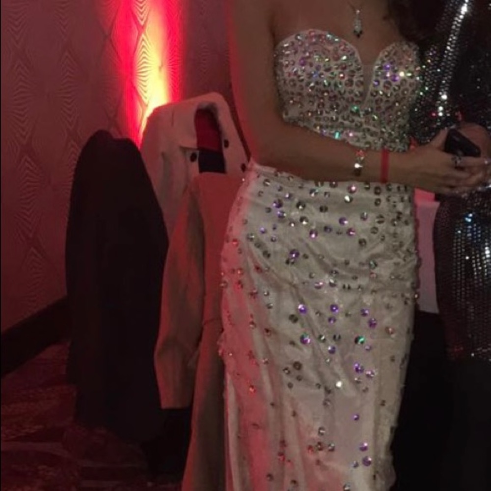 Jeweled Strapless Gown